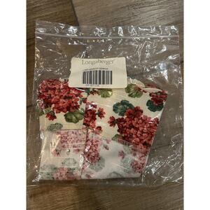 Longaberger Geranium Basket‎ Geranium Liner 2002 May Series Full-size Floral NEW